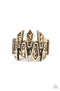 Juxtaposed Jewels - Brass